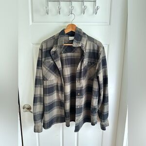 Columbia Sportswear Button Down Plaid Flannel black/green Size XL